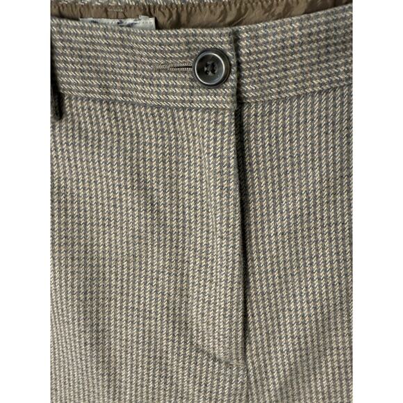 LL Bean Women Pants Size 12 Classic Fit Straight Leg Herringbone Lined Tweed - Picture 4 of 12